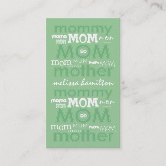 Trendy mammie Calling Cards Contactkaartje (Voorkant)