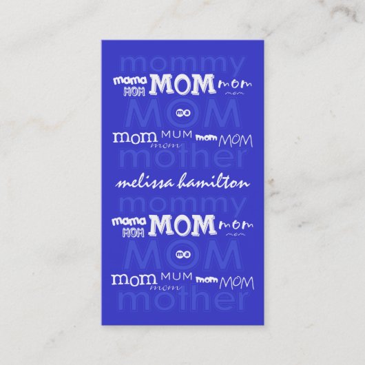 Trendy mammie Calling Cards Contactkaartje (Voorkant)