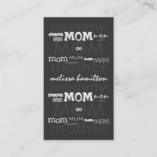 Trendy mammie Calling Cards Contactkaartje (Voorkant)