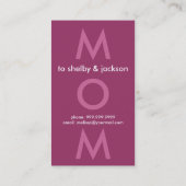 Trendy mammie Calling Cards Contactkaartje (Achterkant)