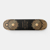 Trendy Mandala Patroon & Quote Persoonlijk Skateboard (Horizontaal)