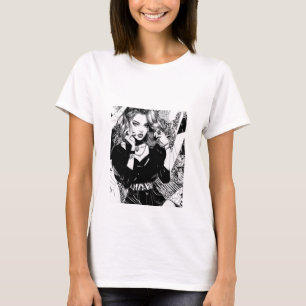 Trendy Manga Style Meisje Illustratie T-shirt