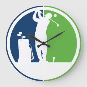 Trendy Mannen Modern Golf Theme Wall Clocks Grote Klok