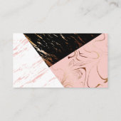 Trendy Marble Color Block | Goud metaal Visitekaartje (Achterkant)