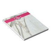 Trendy marble, fuchsia roze notitieblok (Schuin)