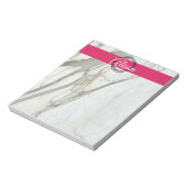 Trendy marble, fuchsia roze notitieblok (Linkerzijde)