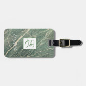 Trendy Marble, Lijst Monogram-Gepersonaliseerd Bagagelabel (Voorkant horizontaal)