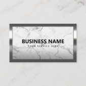 Trendy Marble Modern Metal Lijst Professional Visitekaartje (Voorkant)