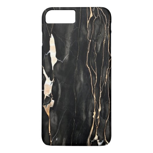 Trendy Marble Pattern Black Gold Grey Case-Mate iPhone Case (Achterkant)