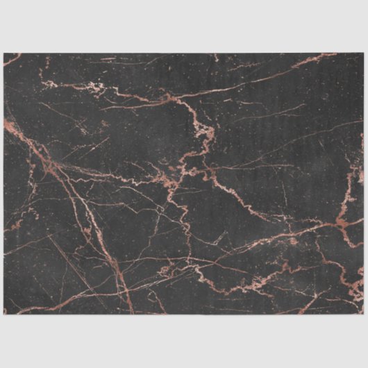 Trendy Marble Pink Black Modern Tissuepapier (Voorkant)