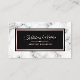 Trendy Marble Roos Gold Modern Visitekaartje
