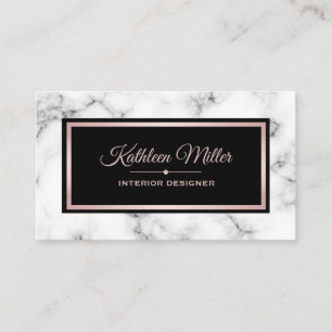 Trendy Marble Roos Gold Modern Visitekaartje