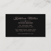 Trendy Marble Roos Gold Modern Visitekaartje (Achterkant)