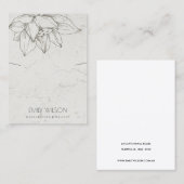 TRENDY MARBLE SILVER LOTUS SIMPLE KETTING DISPLAY VISITEKAARTJE (Voorkant / Achterkant)