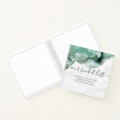 Trendy Marble Waterverf Onze Bucket List Couple Notitieboek (Binnen)
