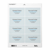 Trendy Marian Blue Plain Elegant Modern minimalist Etiket (Full Sheet)