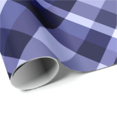 Trendy marineblauw geruite patroon inpakpapier (Rol Hoek)