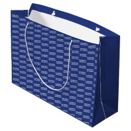 Trendy marineblauwe 30e verjaardag naam groot cadeauzakje