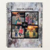 Trendy marmer foto collage persoonlijk planner (Voorkant)