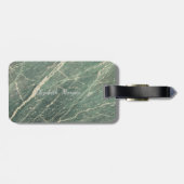 Trendy marmer, lijst Monogram-Personalisatie Bagagelabel (Achterkant horizontaal)