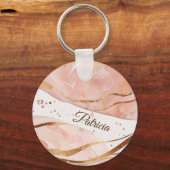 trendy marmer sleutelhanger (Voorkant)