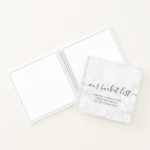 Trendy marmer Typography Our Bucket List Couples Notitieboek (Binnen)