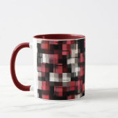 Trendy Maroon Black White Abstract Pset Mok (Links)