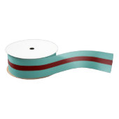 Trendy Maroon en Blauwgroen gestreept Grosgrain Lint (Spoel)