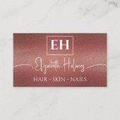 Trendy Maroon Red Glitter Make-up Artiest QR Visitekaartje (Voorkant)