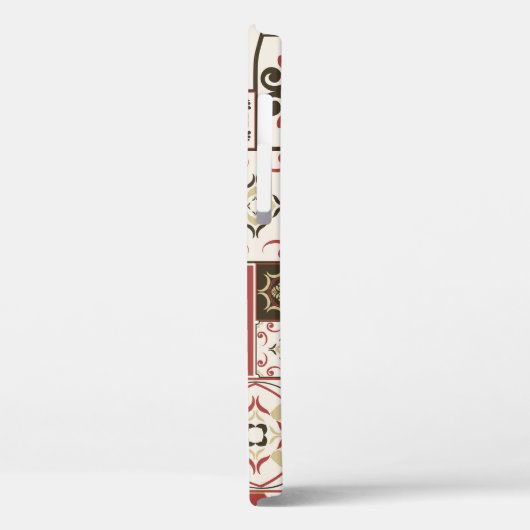 Trendy Marsala Marokkaanse Tegel Pattern Case-Mate iPhone Case (Achterkant / Links)