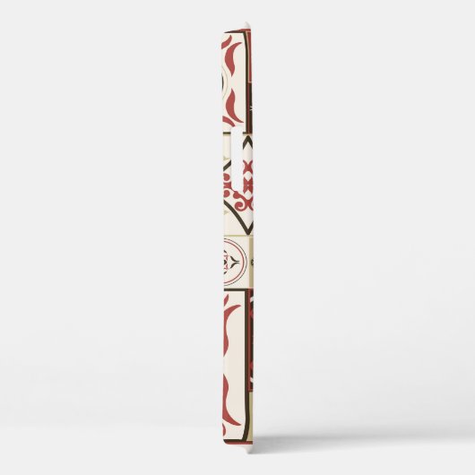 Trendy Marsala Marokkaanse Tegel Pattern Case-Mate iPhone Case (Achterkant / Rechts)