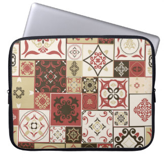 Trendy Marsala Marokkaanse Tegel Pattern Laptop Sleeve