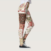 Trendy Marsala Marokkaanse Tegel Pattern Leggings (Rechts)