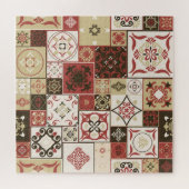 Trendy Marsala Marokkaanse Tegel Pattern Legpuzzel (Horizontaal)