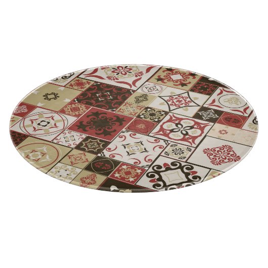 Trendy Marsala Marokkaanse Tegel Pattern Snijplank (Hoek)