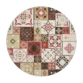 Trendy Marsala Marokkaanse Tegel Pattern Snijplank (Voorkant)
