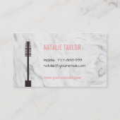 Trendy Mascara Makeup Artist Marble Visitekaartjes (Achterkant)