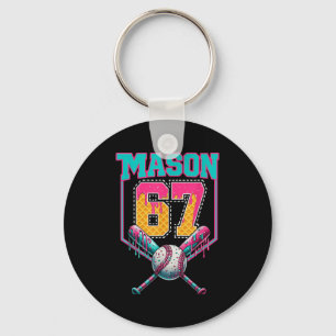 Trendy Mason 67 Mem Ijs Drip Honkbal Verjaardag Sleutelhanger