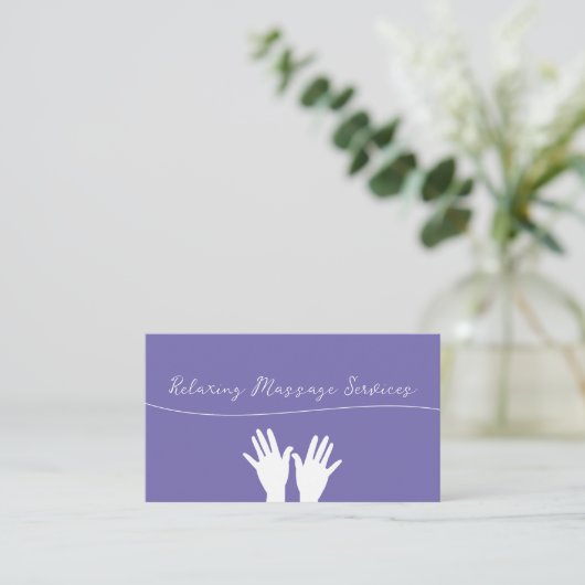 Trendy Massage Services Afspraak Visitekaartjes (Staand voorkant)