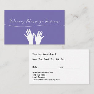Trendy Massage Services Afspraak Visitekaartjes