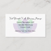 Trendy Massage Therapeut Lotus Graphic Afsprakenkaartje (Voorkant)