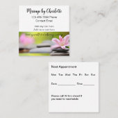 Trendy Massagetherapeut Afspraak Vierkante Visitekaartje (Voorkant / Achterkant)