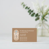 Trendy Massagetherapeut Visitekaartjes Design (Staand voorkant)