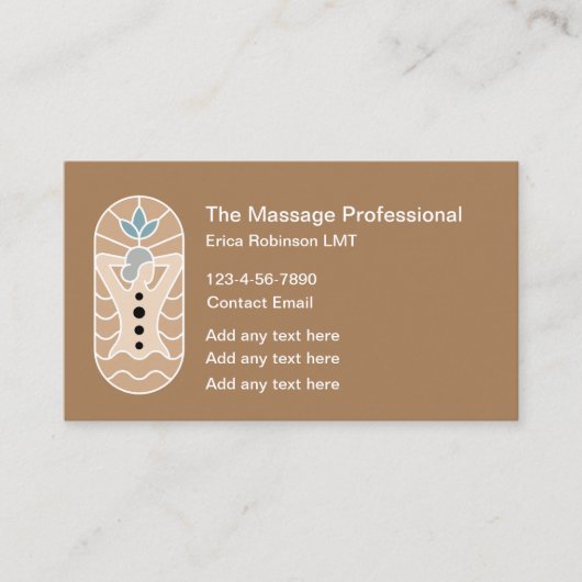 Trendy Massagetherapeut Visitekaartjes Design (Voorkant)