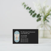 Trendy Massagetherapie Visitekaartjes Design (Staand voorkant)