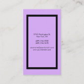 Trendy  Mauve Mallow Pink Stijlvol Visitekaartje (Achterkant)