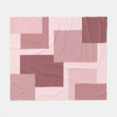 Trendy Mauve Taupe Dusty Roos Colorblock Pattern Fleece Deken (Voorkant (Horizontaal))