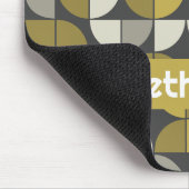 Trendy MCM Half-moonpatroon met goudnaamblok Muismat (Hoek)