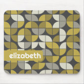 Trendy MCM Half-moonpatroon met goudnaamblok Muismat (Voorkant)