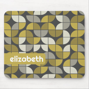 Trendy MCM Half-moonpatroon met goudnaamblok Muismat